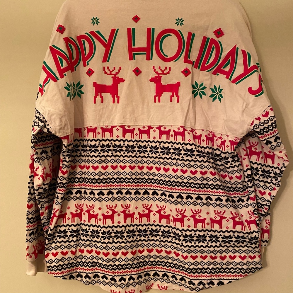 Spirit size small “Happy Holidays” Jersey Shirt